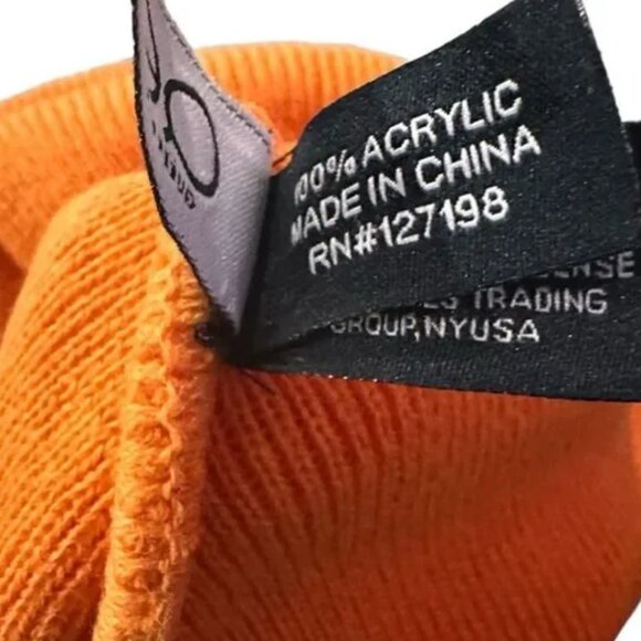 NEW‎ Queer Eye Show QE Bright Orange Knit Winter Cap Hat Beanie Black Logo Patch - Picture 3 of 3